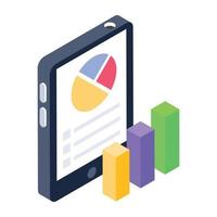 Financial app isometric style icon vector