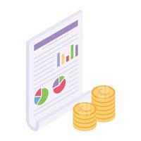 Financial app isometric style icon vector