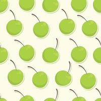 Seamless apple cartoon sticker pattern vector