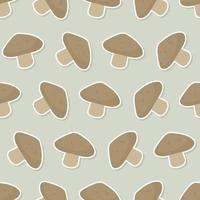 Seamless mashroom cartoon sticker pattern vector