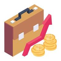 Business savings isometric trendy design icon vector