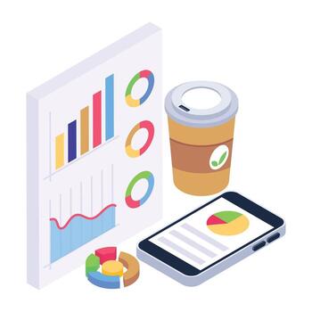 un icono de documentación comercial en diseño isométrico vector