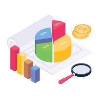 An icon of business documentation in isometric design vector