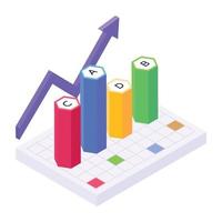 An icon of business documentation in isometric design vector