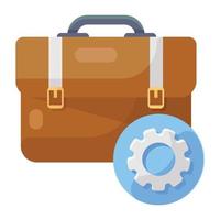 Business management icon, corporate management vector