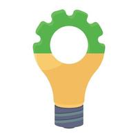 Idea optimization icon in modern flat style vector