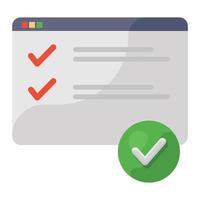 icono de verificación web en estilo editable vector