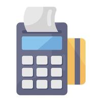 Pos, card swiping machine, payment via vector