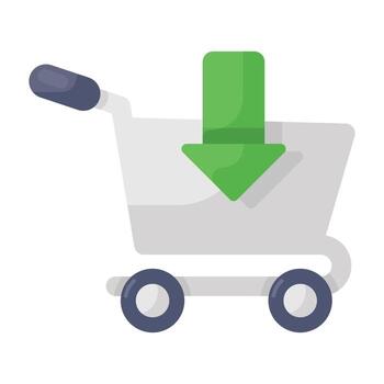 Add to cart icon style, add product concept vector