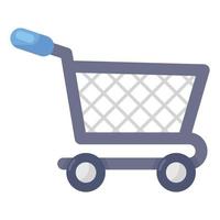 Shopping trolley icon, handcart in editable style vector