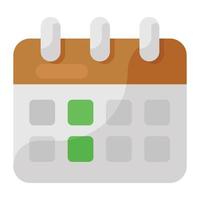 An icon of appointment, flat vector of schedule