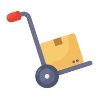 An icon of parcel in modern flat style vector