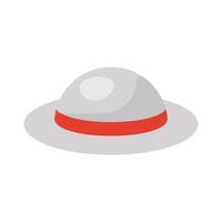 Floppy hat icon in flat vector design.