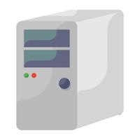 A hardware processing unit flat icon design vector