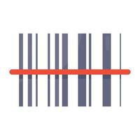 Barcode scan icon in editable style, upc vector