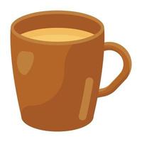 icono de taza de té en estilo plano moderno vector