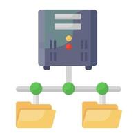 Icon of networking in flat design vector