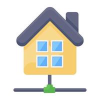 Editable style of home network icon vector
