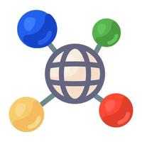 Editable design of networking icon vector