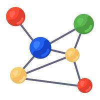 Icon of networking in flat design vector