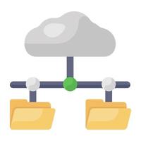 Icon of networking in flat design vector