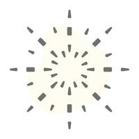 Sunlight pattern icon of line style, bursting tattoo vector
