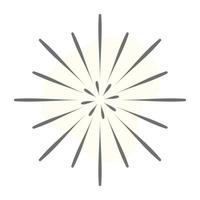 icono de patrón de luz solar de estilo de línea, tatuaje reventado vector