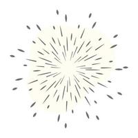 Sunlight pattern icon of line style, bursting tattoo vector