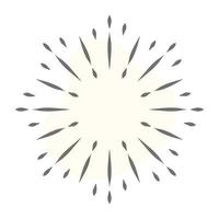 Sunlight pattern icon of line style, bursting tattoo vector