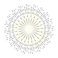 Sunlight pattern icon of line style, bursting tattoo vector