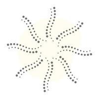 Sunbeam icon of linear style, sunshine bursting pattern vector