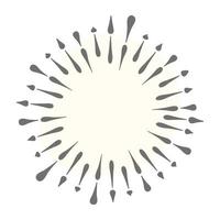 Sunbeam icon of linear style, sunshine bursting pattern vector