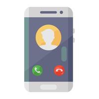 Mobile call vector, conceptual icon of call deflation vector