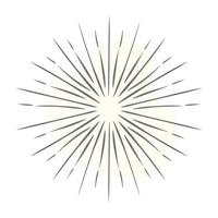 Sunlight pattern icon of line style, bursting tattoo vector
