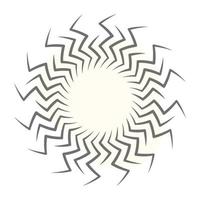 Sunlight pattern icon of line style, bursting tattoo vector