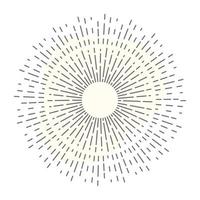 Sunlight pattern icon of line style, bursting tattoo vector