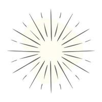 Line art of sun rays, sun tattoo vector