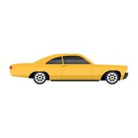 Vintage car icon of flat style, retro transport vector