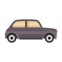 Vintage car icon of flat style, retro transport vector