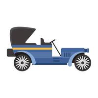 icono de coche antiguo de estilo plano, transporte retro vector