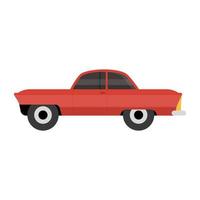 Vintage car icon of flat style, retro transport vector