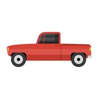 Vintage car icon of flat style, retro transport vector