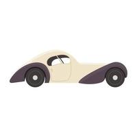 Vintage car icon of flat style, retro transport vector