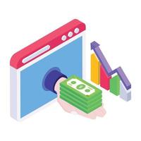 Web content isometric trendy icon vector