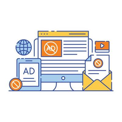 Big data analysis flat style illustration design
