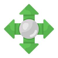 Editable icon of central network, flat design vector