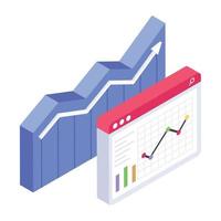 Web content isometric trendy icon vector
