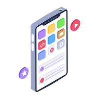 An icon design of mobile apps vector