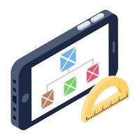 A creative design vector of mobile wireframing