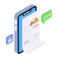 An icon design of mobile apps vector